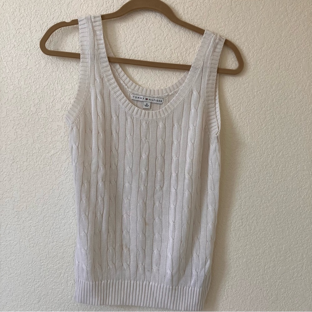 Tommy Hilfiger Off White Top medium used good condition